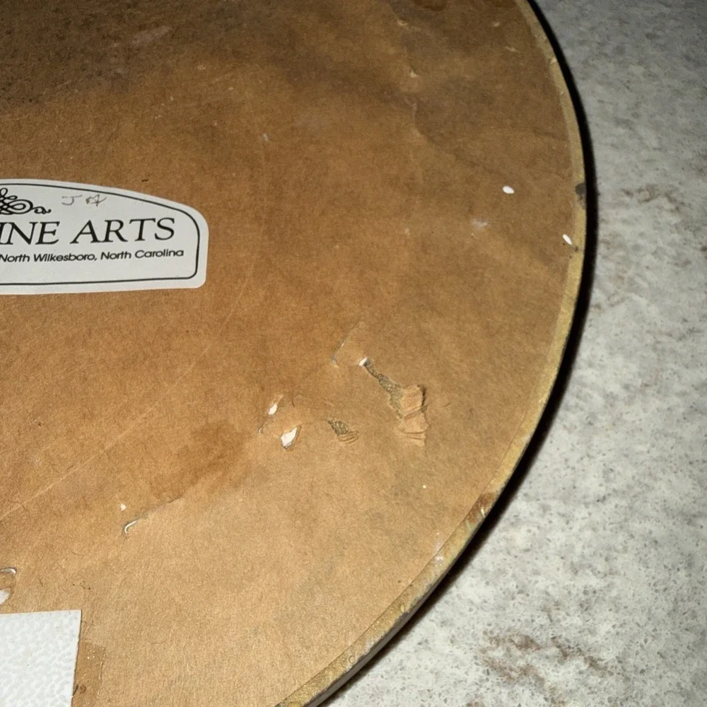 VTG Crown Fine Arts Ornate Bronze framed Mirror Oval 13X11 Gallery Wall READ